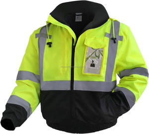 Logo personnalisable veste de sécurité Softshell haute visibilité matériau Oxford réfléchissant imperméable pour les travailleurs de la construction routière - Product Image 6