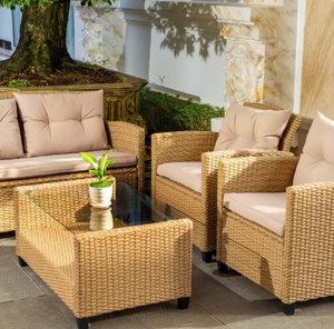 Juego de muebles seccionales de mimbre de alta calidad para patio, aplicación al aire libre, variedad de formas, caja de cartón empaquetada fabricada en Vietnam - Product Image 5