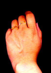 Anillo ajustable de Plata de Ley 925 para mujer, chapado en oro con piedras preciosas de citrino clásicas, uso diario para aniversarios - Product Image 6