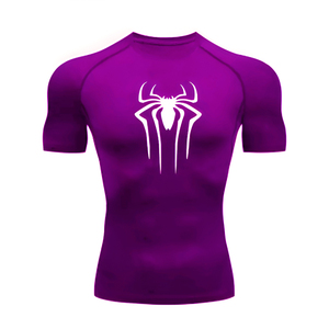 Chemises de sport à manches longues de gymnastique pour hommes Chemises de sport à compression personnalisée Hauts d'entraînement de course à pied Chemises de sport à col arrondi en spandex - Product Image 1