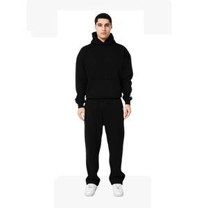 เซตเสื้อนอกสีดำปรับแต่งได้สำหรับผู้ชายและผู้หญิงชุดวอร์มผ้าทอระบายอากาศสำหรับฤดูหนาว - Product Image 2