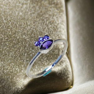 แหวนเงินแท้ 925 ดีไซน์คลาสสิค ประดับพลอยอะมีทิสต์ทรงเหลี่ยม ขายส่งจำนวนมาก เครื่องประดับคุณภาพสูง แหวนพลอยประจำเดือนเกิด ทำมือ สำหรับผู้หญิง ของขวัญจากผู้ผลิต - Product Image 1