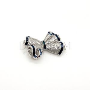 Broche de lazo francés, accesorio exquisito de diamante de moissanita de lujo para Bodas de mujer, broche de plata 925, compromisos, regalo perfecto - Product Image 2