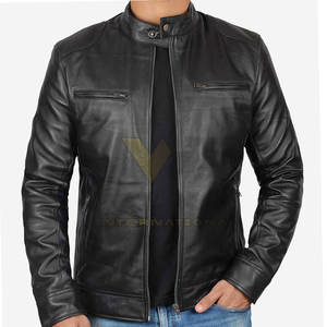 Logo personnalisé veste en cuir de haute qualité pour hommes col montant léger vêtements de mode tendance hiver nouvel état tissu - Product Image 5