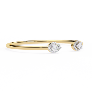 Fabulous 18K <b>Gold</b> Lab Grown Diamond Bracelet & <b>Bangle</b> Luxurious Jewelry - Product Image 1
