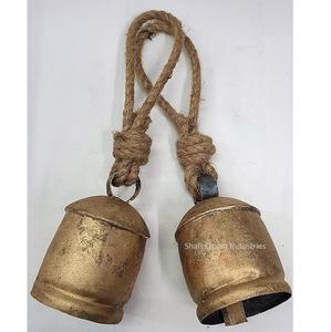 ชุดกระดิ่งโลหะวัว3ชิ้นแบบเรียบง่ายที่แขวนทำจากทองเหลืองมี3ชิ้น - Product Image 3