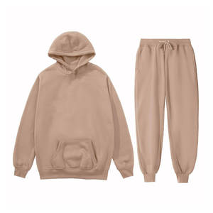 Venta al por mayor Unisex Jogging Training Sportswear Suit Personalizado Chándal pesado de gran tamaño para las mujeres con patrón sólido ¡Compre ahora! - Product Image 1