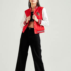 Mode de rue essentielle avec touche sportive femmes Varsity Jacket élégant mais décontracté vêtements d'extérieur Style femmes Varsity Jacket - Product Image 6