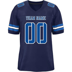 Ropa deportiva personalizada, camisetas de fútbol americano, equipo de entrenamiento universitario, malla de poliéster OEM, sublimación transpirable de secado rápido - Product Image 1