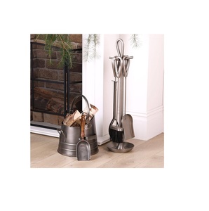 Espace de luxe en fonte forgé cheminée grille bois de chauffage bois de feu porte-bûches avec retenue de braise pour Camping en plein air - Product Image 2