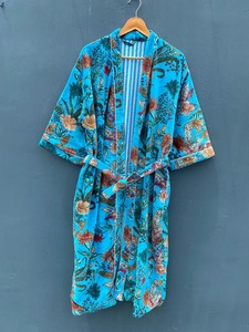 Robe Kimono en velours floral unisexe grande taille veste en velours de coton cadeau pour elle Robe de chambre Robe de mariée femmes décontractées vêtements pour femmes - Product Image 6