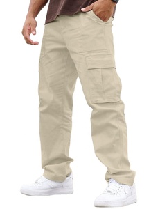 กางเกงคาร์โก้ผู้ชาย ผ้าโพลีเอสเตอร์ 100% น้ำหนักปานกลาง ระบายอากาศได้ดี เป็นมิตรกับสิ่งแวดล้อม ซิปหน้า ดีไซน์กระเป๋าหลายช่อง ปรับแต่งได้ - Product Image 1