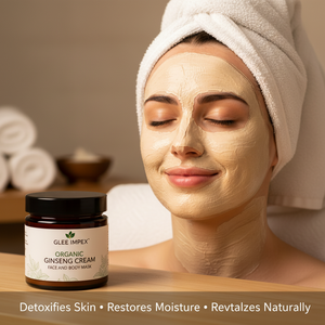 Crème de ginseng biologique Glee Impex Masque pour le visage et le corps |   Soin revitalisant nourrissant et hydratant pour la peau en format voyage, pour tous les types de peau - Product Image 3