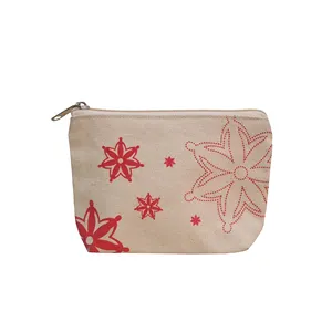Mini Custom Printed Cotton Hand Embroidered Mobile Pouch with Fancy Design Weddings Festivals Made In India