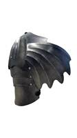 CHk Épaulettes médiévales Negroli pour cosplay, armure de Paladin Skyrim, en acier massif, poli sur un côté, pour adulte, impression numérique, gris