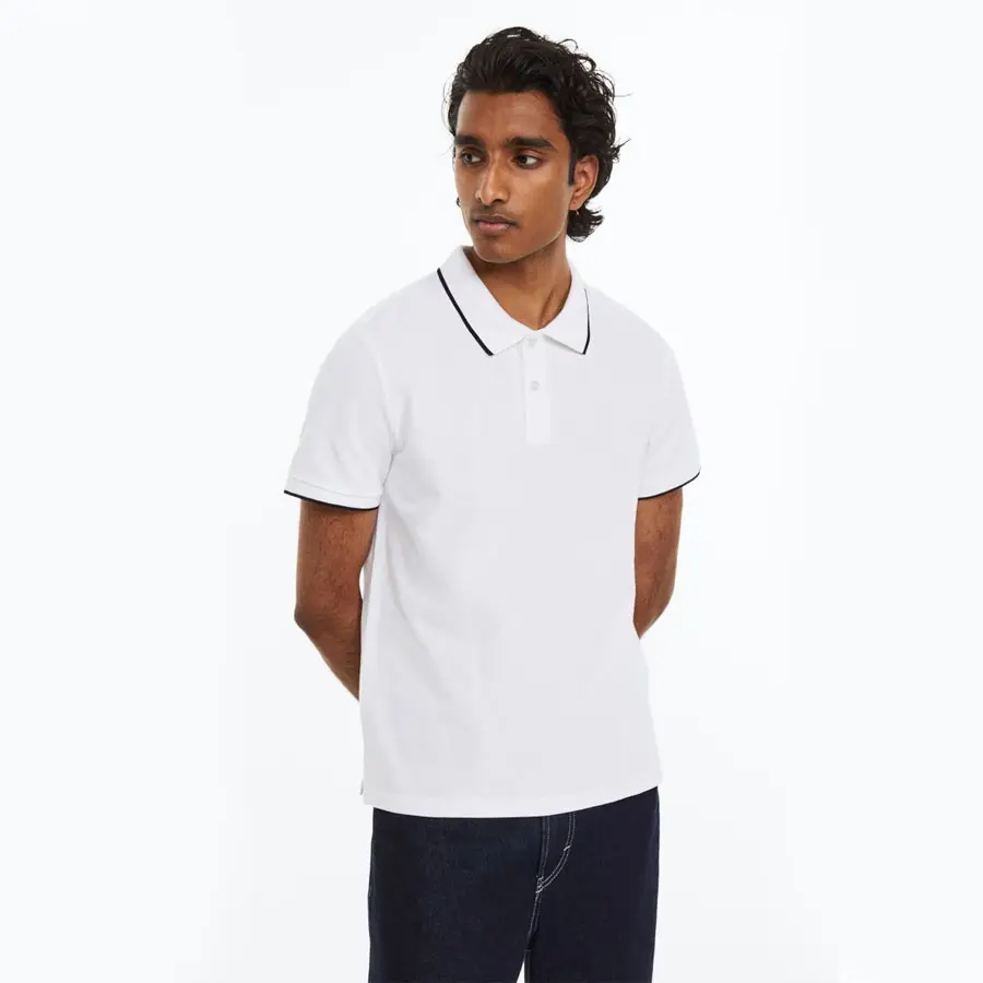 Meest Modieuze Heren Witte Kleur 100% Katoenen Basic Casual Polo Shirt Met Geribbelde Kraag En Korte Mouwen Voor Bulkverkoop