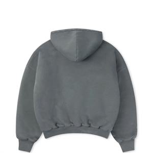 Sweats à capuche surdimensionnés en éponge française avec logo personnalisé thermique pour homme 100% coton 300Gsm sweat-shirt à épaules tombantes hiver brodé - Product Image 2