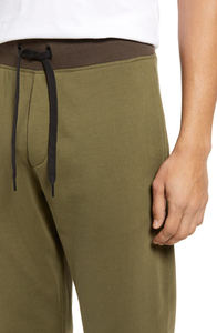 Custom Men's Breathable Fleece <b>Joggers</b> Oxford Regular <b>Stacked</b> Drop Crotch Sweatpants Casual Style 100% Polyester 120g Drawstring - Product Image 4