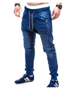 Pantalones Vaqueros de Mezclilla para Hombre, Transpirables, Diseño Nuevo, Corte Ajustado, Material de Alta Calidad, Venta al Por Mayor Personalizada - Product Image 2