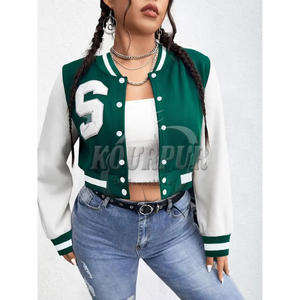 Offre Spéciale à la mode femmes Letterman Varsity veste respirant coton vêtements d'extérieur pour l'automne et l'hiver prix de gros - Product Image 6