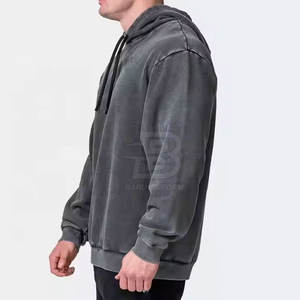 Nueva llegada de calidad superior de invierno sólido con capucha Sun Faded transpirable sudaderas con capucha ropa informal para hombres - Product Image 3