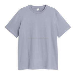 T-shirt oversize pour hommes T-shirts anti-boulochage en mélange de coton et de polyester avec sérigraphie - Product Image 1