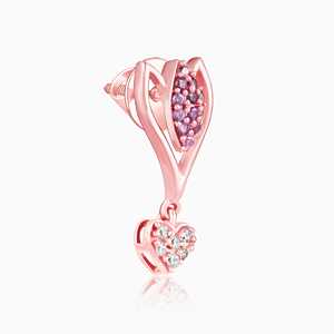 Delicados Pendientes de Oro Rosa con Diseño de Crocus en Flor, Creados con un Tema Floral Romántico para Mujeres Modernas - Product Image 4