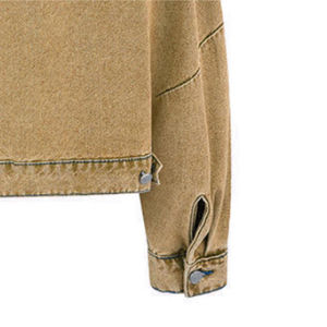 Vente en gros de veste en jean élégant pour hommes hiver chaud personnalisation haut tendance bouton coupe-vent Patchwork - Product Image 6