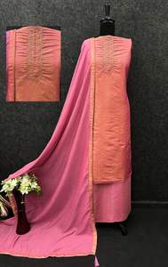 Heavy Santoon Silk Salwar <b>Suit</b> Heavy Simar Jacquard With Khatli Work Neck Embroidered <b>Ladies</b> <b>Dress</b> Pakistani Salwar Kameez - Product Image 2