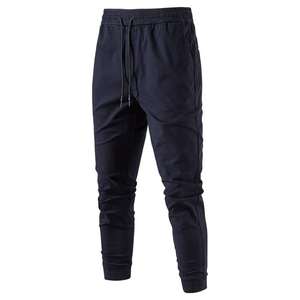 Nuevo diseño ajustado al por mayor 100% pantalones de algodón para hombre de Pakistán ropa deportiva hombres lavado en blanco Color puro Hip Hop - Product Image 3