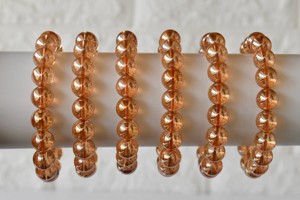 Natural Orange Color Aura Quartz Citrine 8mm <b>Bracelet</b> Semi Precious <b>Healing</b> Gemstone Meditation Jewelry Fashion At Wholesale - Product Image 2