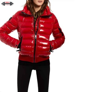 2025 Unisex Genuine Shiny Puffer Jacket Stand <b>Bubble</b> <b>Coat</b> Fashion Winter Canvas Polyester Wadding Eco-Friendly Reversible Solid - Product Image 2
