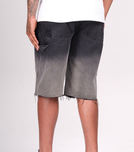 Venta al por mayor de alta calidad personalizado Vintage lavado Denim Jeans Pantalones cortos Pantalones Vintage Deep Fade Denim Shorts para hombres - Product Image 2