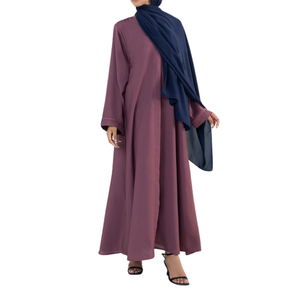 Abaya Larga Estilo Dubái 2024 para Mujer, Talla Grande, Diseño Simple en la Espalda, Vestido de Oración Islámico Árabe Turco, Tradicional Musulmán, Ligero - Product Image 5