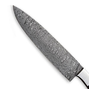 Couteau de chef en acier damassé fait à la main pour la cuisine lame tranchante de haute qualité avec toutes les tailles disponibles - Product Image 6