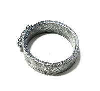 Anillo de Plata de Ley 925 con Granate Natural Oxidado de Forma Redonda, Anillo de Lujo para Boda y Aniversario