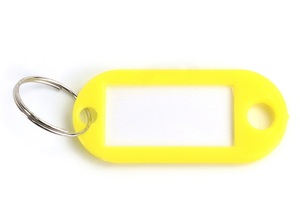 Portachiavi giallo con etichetta 25 pezzi (Mader 65357) - Product Image 1