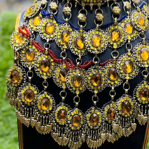 Ensemble de bijoux de mariage afghan de haute qualité conception personnalisée multicolore pour les fiançailles de fête nouveau Design bijoux en acier inoxydable - Product Image 1