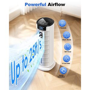 Refroidisseur d'air portable 4-en-1 avec télécommande et fonction brume, faible bruit, économie d'énergie, humidificateur électrique alimenté par courant alternatif - Product Image 5