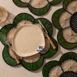 TOP Individual hecho a mano Gardenia mantel verde marino exquisita artesanía floral perfecta para arreglos de mesa con estilo - Product Image 4