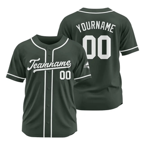 Jersey de béisbol con botón completo completamente sublimado, uniformes de equipo deportivo, camisetas de béisbol y softbol - Product Image 6