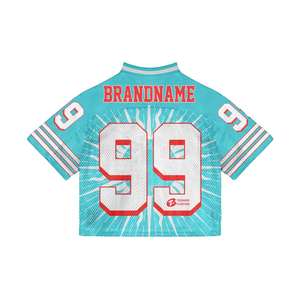 เสื้อเจอร์ซีย์อเมริกันฟุตบอลทรงบ็อกซี่ แฟชั่น ระบายอากาศได้ดี ไซส์พลัส สั่งทำได้ ขายดี พร้อมปักโลโก้ของคุณเอง - Product Image 6