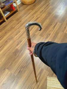 Heritage brass handle wooden <b>walking</b> <b>stick</b> classic cane for senior support balance style and gifting - Product Image 3