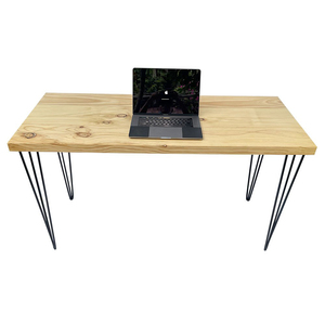 140x60cm <b>Computer</b> <b>Desk</b> with 4cm Thick Pine Wood and Hairpin Iron Legs SPD68157 - Product Image 1