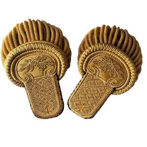 Grand Charretera Hombro Lingotes de oro Bordado a mano Tableros franceses - Product Image 1