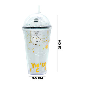 Vaso Infantil Cosmic Planet con Pajita Resistente y Tapa de Domo - Product Image 3