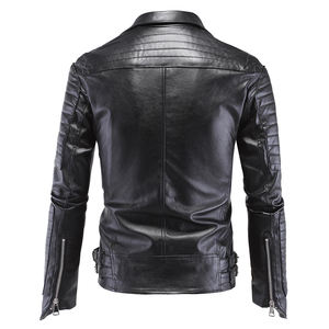 Chaqueta de cuero Otoño e invierno nuevos hombres Moda Streetwear punk ropa chaqueta Nueva chaqueta de cuero de motocicleta hombres - Product Image 6