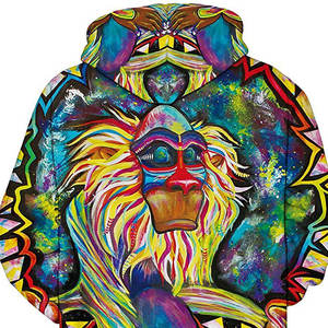 Sweat à capuche thermique d'hiver unisexe, 100% coton, tissu polaire doublé, logo imprimé sur le devant, design personnalisable - Product Image 3