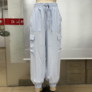Custom <strong>Women</strong> Lightweight <strong>Cargo</strong> Pants Elastic Waist Loose Joggers Soft Casual Pocket Utility Trousers for Autumn - Product Image 2