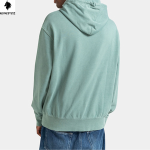 Sweat à capuche pull personnalisé pour hommes léger de haute qualité 100% coton polyester tissu éponge solide motif teint uni - Product Image 3